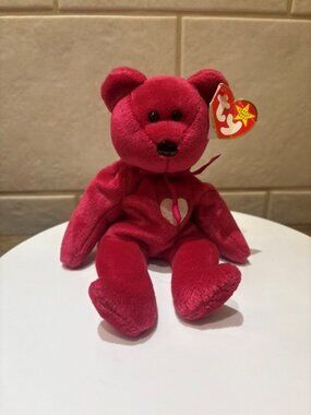 TY Valentina The Valentines Bear Beanie Original Baby Collection Retired Dec '99